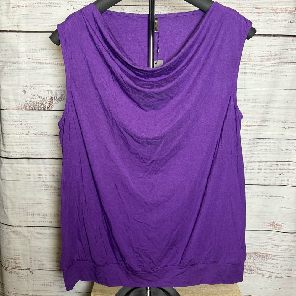Allegra K Sleeveless Purple Blouse (0239)